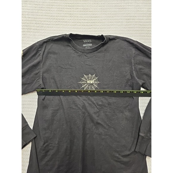 Vans Shirt Womens Small Black Spider Web Classic Fit Tee - Picture 3 of 7